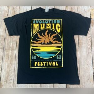 Evolution Music Festival Band T Shirt 2023 Size Large Black Keys Black Crowes
